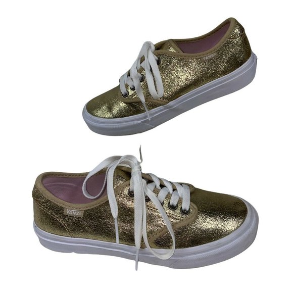 Vans Shoes - Vans Off The Wall Sneakers Tennis Shoes  Bright Shiny Gold Color 7 women’s